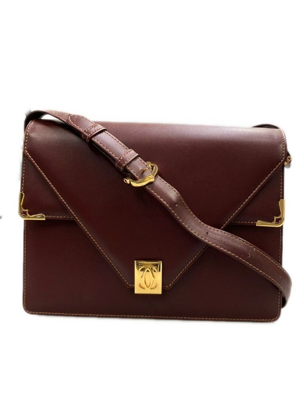 Cartier Shoulder Bag Burgundy